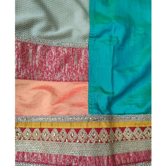 Heavy wedding half n half saree - Picture 2 of 6